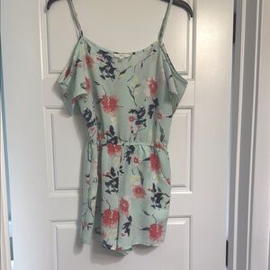 Floral Spaghetti Strap Romper